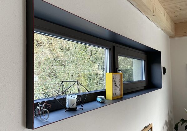 Fenstereinfassung aus Stahlblech