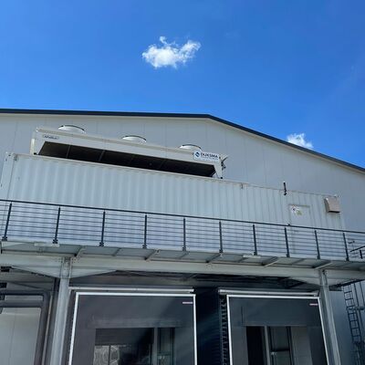 Geländer Industrie mit waagrechten Füllstäben